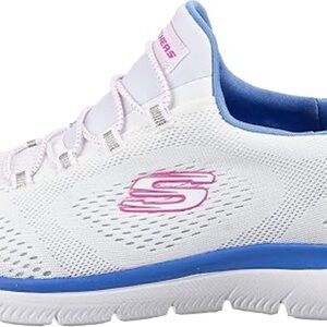 Skechers Women's White and Pink Sneakers